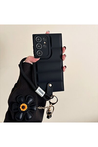 Choice Galaxy S25 Ultra Black Soft Down Jacket Phone Case for S25 Edge S23 S2...