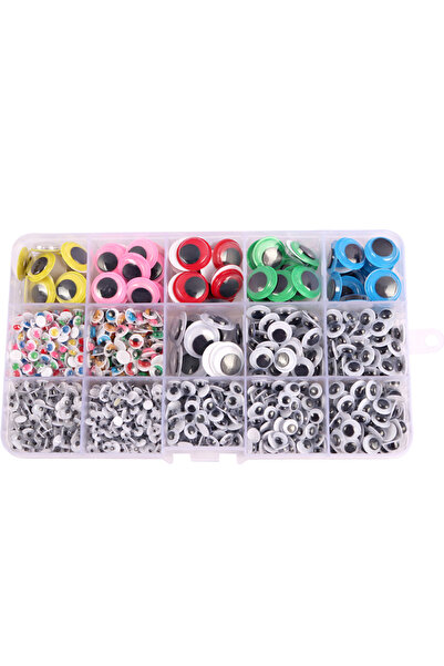 Choice علبة واحدة تحتوي على 1500 قطعة من العيون المتحركة ذاتية اللصق، عيون حي...