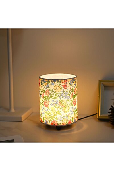 Choice مصباح مكتبي بسيط من القماش، أبيض دافئ، أخضر وأسود، مزود بزر تشغيل USB ...