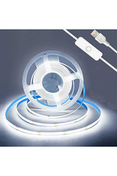 Choice 1m White light DC5V COB LED Light Strip 320LED/m Flexible LED Tape wit...