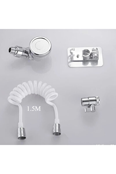 Choice 1.5m white 4pcs Modern Plastic Shower Set with Shampoo and Conditioner...