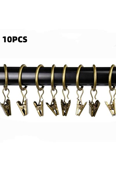 Choice حلقات ستائر معدنية عالية الجودة مع مشابك، مقاس 3.0 × 32 مم، مصنوعة من ...