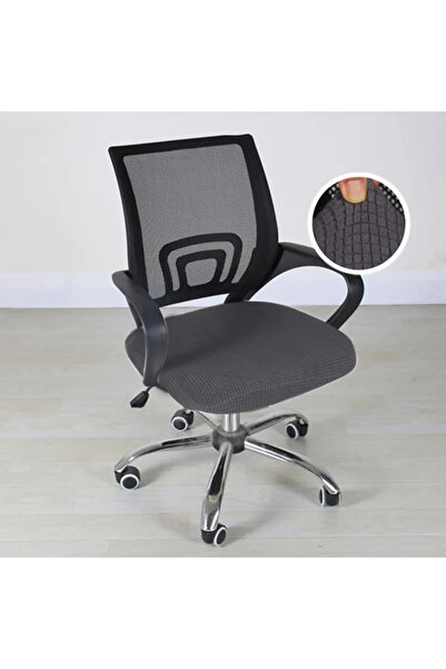 Choice 45cmX45cm Dark Grey Spandex Seat Covers for Office Chair, Computer Cha...