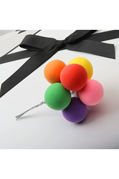 Choice5 مجموعة من 8 قطع من زينة الكيك على شكل بالونات طينية ملونة مقاس 10 سم،...