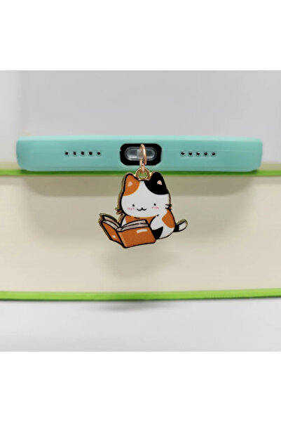 Choice A for Type-C Cute Dustproof Plug Reading Cat Type-C Charging Port Cove...