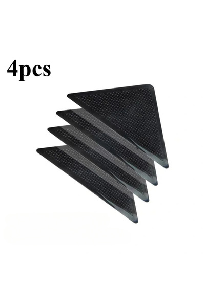 Choice1 4pcs 4/8 Triangular Anti-Slip Floor/Carpet Corner Pads, Washable, Reu...