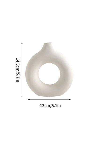 Choice White-S Nordic White Vase - Ceramic-Look Plastic for Modern Decor, Des...