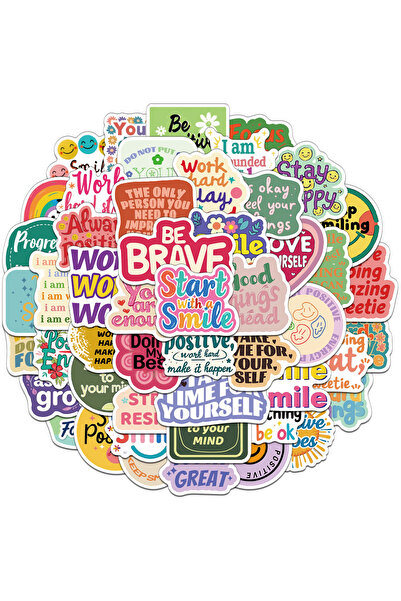 Choice1 ١٠٠ قطعة أو ٥٠/١٠٠ قطعة من ملصقات التأكيد الإيجابية الإبداعية باللغة ...