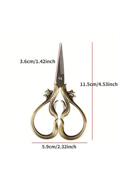 Choice1 1pc bronze Antique Hand Sewing Cross Stitch Embroidery Scissors Stain...