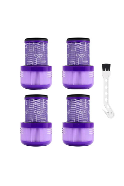 Choice ٤ قطع من فلاتر دايسون V12 ديتكت سليم / طقم استبدال فلاتر هيبا اللاسلكي...