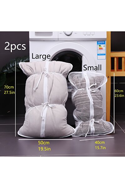 Choice 2pcs 2-Pack Multi-Functional Laundry Bags with Rope Design Mesh Eyelid...