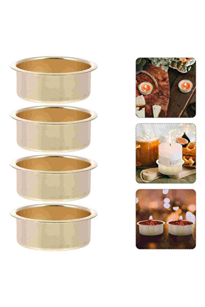 Choice 4.10X4.10X1.70CM As Shown 4 Pcs Metal Cup Desktop Cups Mini Holder wit...