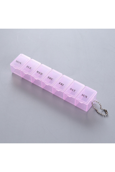 Choice Pink 1pc Portable Mini Transparent 7 Compartments Pill Organizer Box, ...