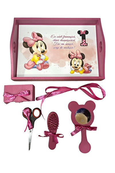 Inovius Tavita Turta cu 6 Piese - Minnie Mouse - TPT56 Roz Inchis