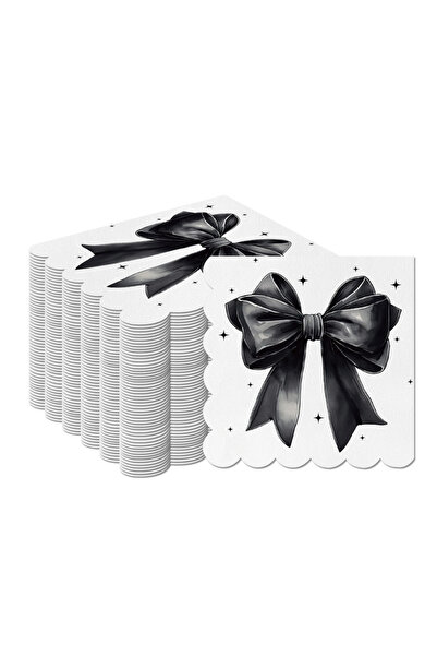 Choice4 ٢٠ قطعة YX030-2 ٢٠/٤٠/٦٠ قطعة مناديل ورقية سوداء بنقشة ربطة عنق، مناس...