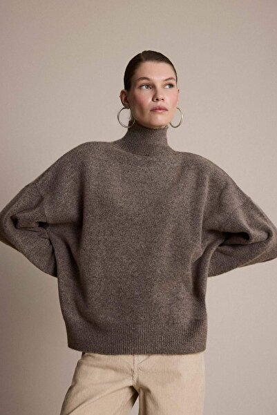 DeFacto Oversized Wide Fit Half Turtleneck Knitwear Sweater G6652Ax25Wn