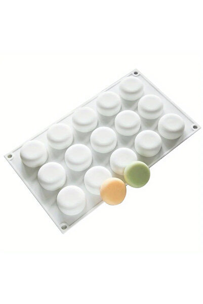 Choice 1pc 15-Cavity 3D Round Silicone Soap Molds - Flexible Handmade Soap Fo...