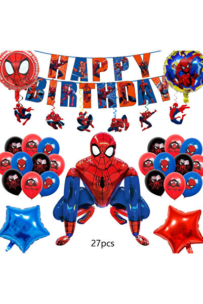 Miniso 18inch 27pcs 27pcs Spider Man Party supplies,include Aluminium balloon...
