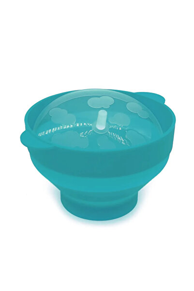 Choice وعاء سيليكون أزرق بحيرة لصنع الفشار في الميكروويف، دلو لصنع الفشار مع ...