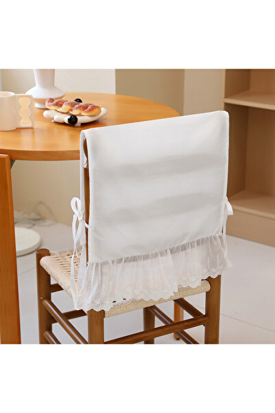 Choice 40x45cm A High-End White Pure Cotton Chair Cover Simple Modern Embroid...