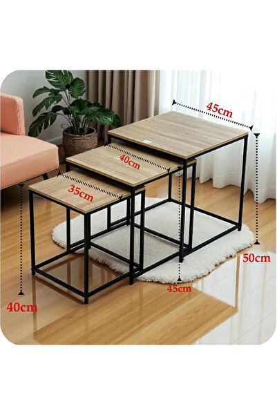 DEC39 3-piece coffee table set with a gradient design