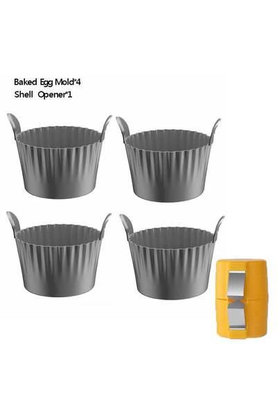 Choice gray 5pcs Silicone Ramekins Reusable Air Fryer Egg Poacher Food Grade ...