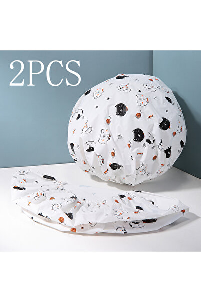 Choice 2pcs 2pcs Waterproof Shower Cap for Women, Household, Anti-Oil, Anti-D...