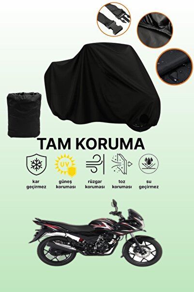 dokaca حقيبة خلفية سوداء وقماش متوافق مع دراجة باجاج ديسكفر 150 إف