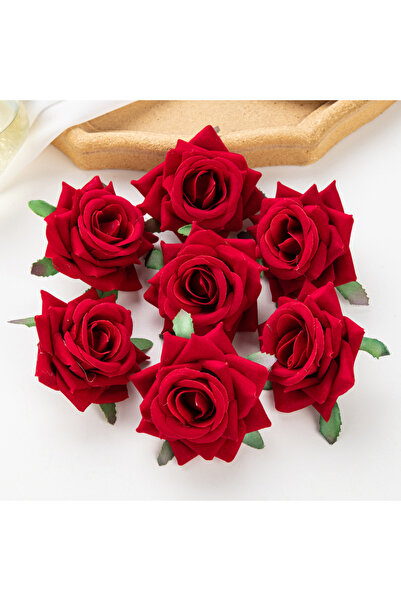 Choice Red 10Pcs Artificial Flowers for Scrapbook New Year's Decortion Weddin...