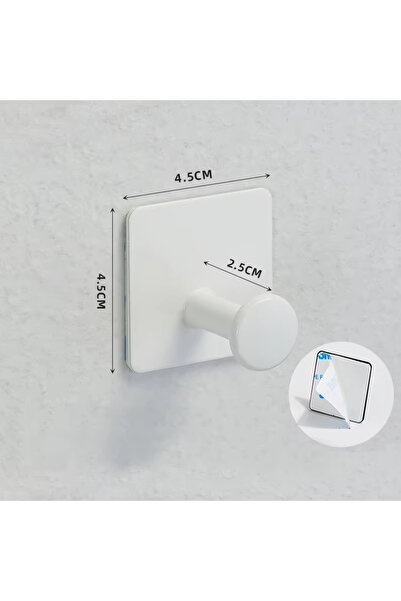 Choice خطافات لاصقة بيضاء شديدة التحمل للمناشف، تُعلق على الحائط، مقاومة للما...