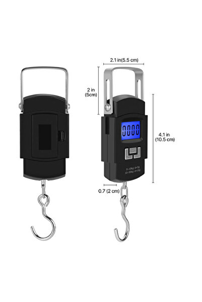 Choice 50kg black Electronic Digital Scale Hanging Scale 50kg 10g Fishing Lug...