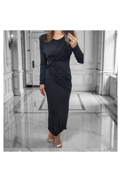 GLAMSI Women's dress made of elastic lurex, feminine cut