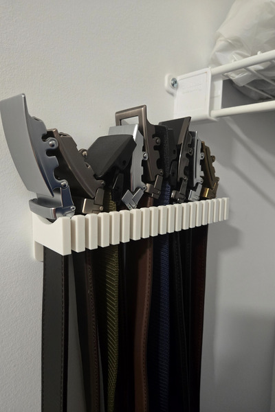 Genç 3D Kemer Askısı | Duvar Tipi Belt Holder | Düzenleyici Kemer Tutucu Aparat