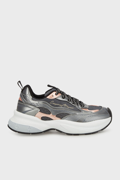 Emporio Armani Logo Metallic Detailed Thick Sole Sneaker Shoes Shoes Ew003056...