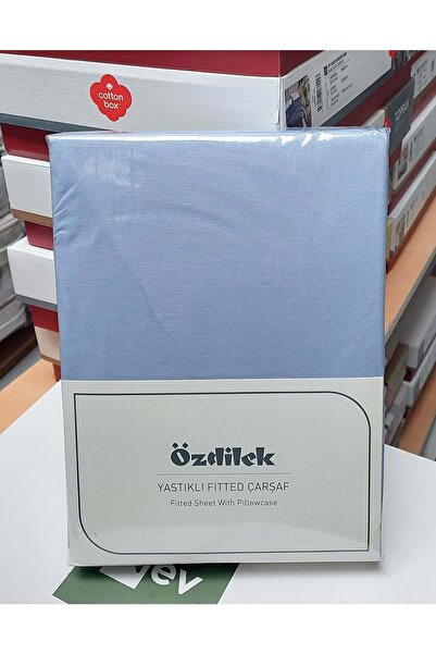 Özdilek Colourist Fitted Lastikli Tek Kişilik Battal Çarşaf Seti (120x200)-Okyanus Mavi