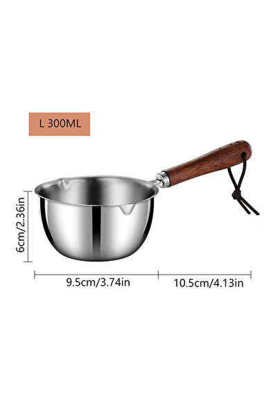 Choice1 وعاء إذابة الشمع ذو المقبض الطويل من الفولاذ المقاوم للصدأ، لصنع الشم...