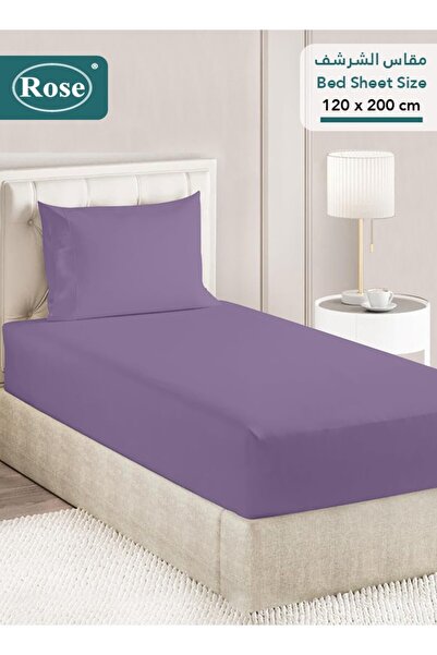 Rose Plain Fitted Sheet & Pillowcase(s) Set, High Quality Microfiber, Single ...
