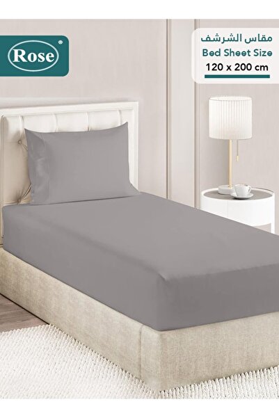 Rose طقم ملاءة سرير سادة مع غطاء وسادة، مصنوع من ألياف دقيقة عالية الجودة، مق...