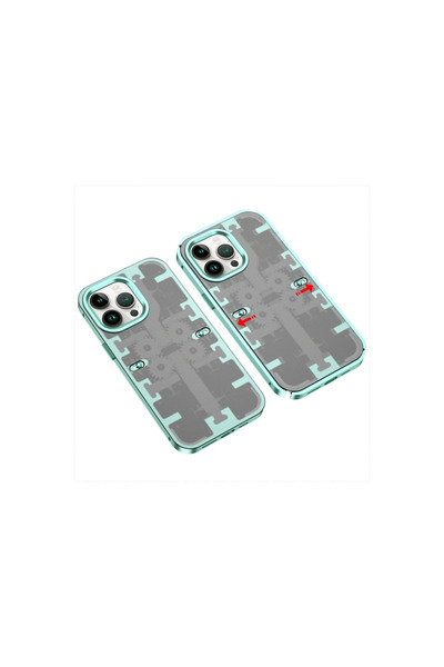 Marsilyan غطاء حماية ميكانيكي لهاتف آيفون 14 برو ماكس - أخضر