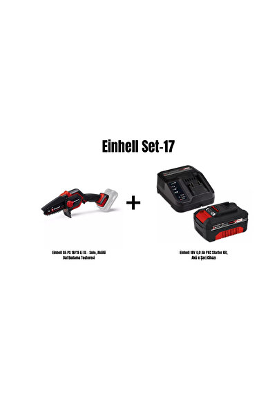 Einhell Set-17 (Einhell GE-PS 18/15 Li BL Akülü Dal Budama Testeresi+18V 4,0 ...