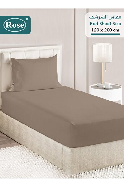 Rose Plain Fitted Sheet & Pillowcase(s) Set, High Quality Microfiber, Single ...