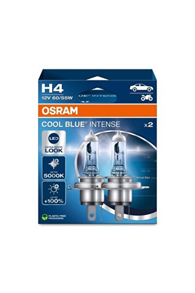 ams-OSRAM Set 2 Becuri 12V H4 6055 W Cool Blue Intense Nextgen Osram