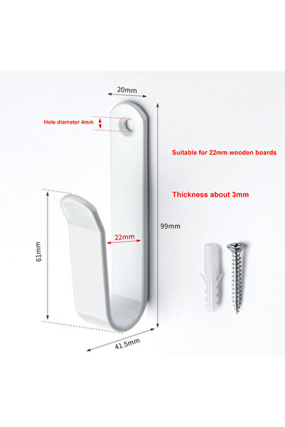 Choice WHITE Snowboard Wall Mount Clips - Horizontal Skateboard Wall Mount Ho...