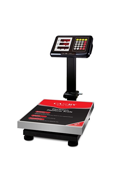 CAMRY Professional electronic floor scale with column and dual display — 75 kg