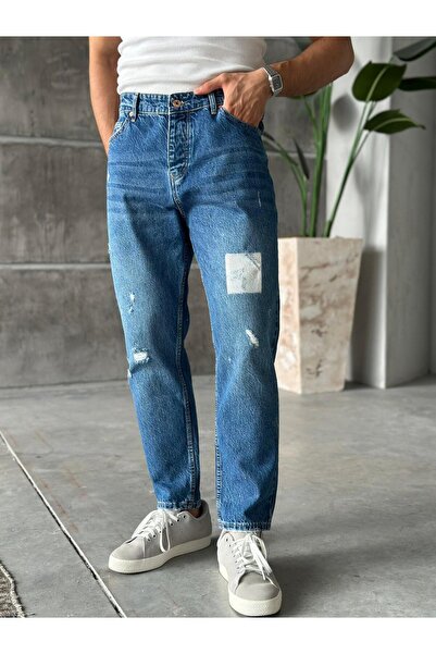 FO4RBS P2364 Yırtık Detaylı Boyfriend Pantolon