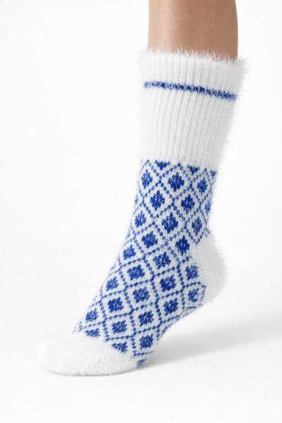 ANUK GRUP Kadın Peluş Saçaklı Çorap Uyku Çorabı