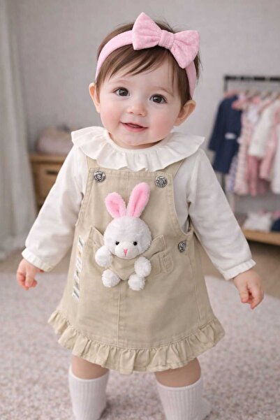 CROCODAYS Girl's Jeans (Jeans) Badili Jile Set with Rabbit Toy (6/9/12/18) Mo...