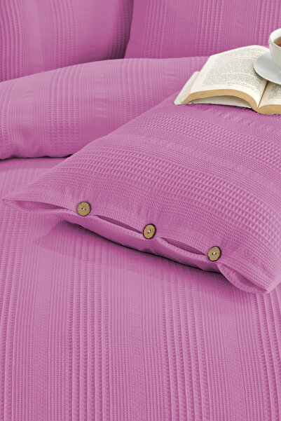 Larispera طقم غطاء سرير مفرد من القطن 100% مع حواف + غطاء وسادة بزر واحد