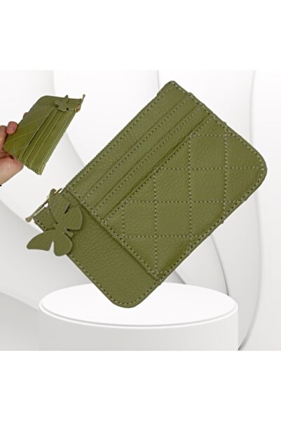 OEM Women's Card Holder, Leather, Fern Green(17)