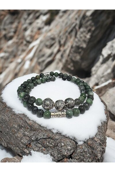 Crack Set 2 Bratari Barbati Agate Verzi